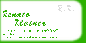 renato kleiner business card